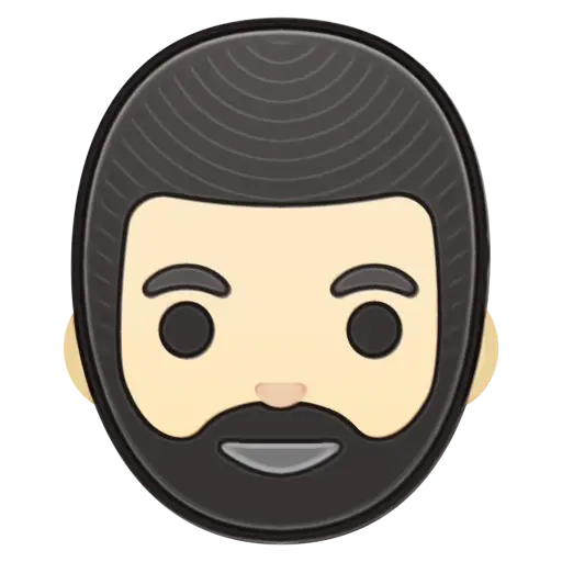 Bearded Face Emoji Icon
