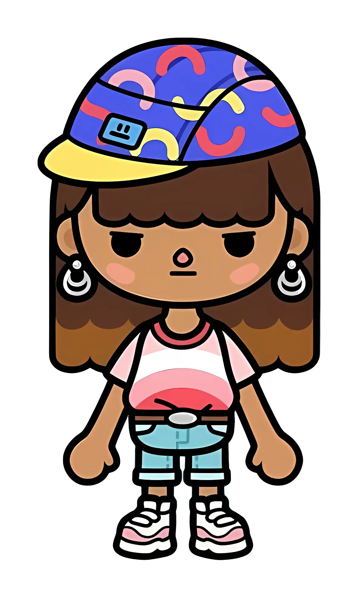Stylish Girl with Colorful Cap