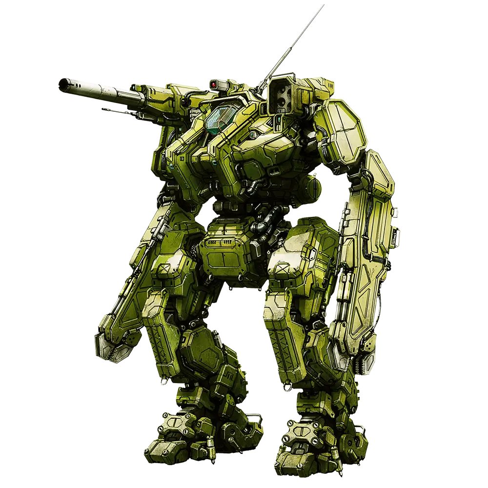 Green Robotic Tank Mecha Design