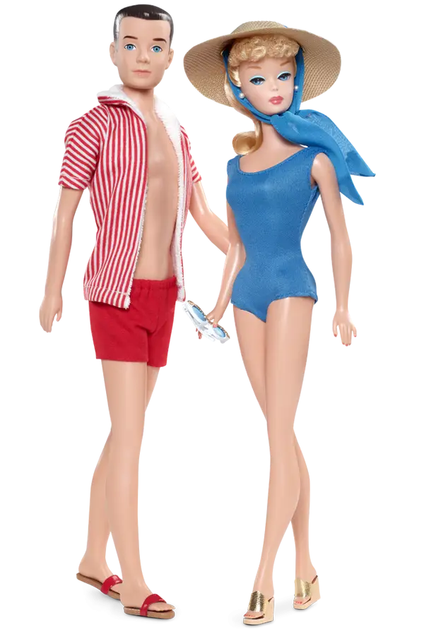 Barbie and Ken Dolls in Summer Outfits