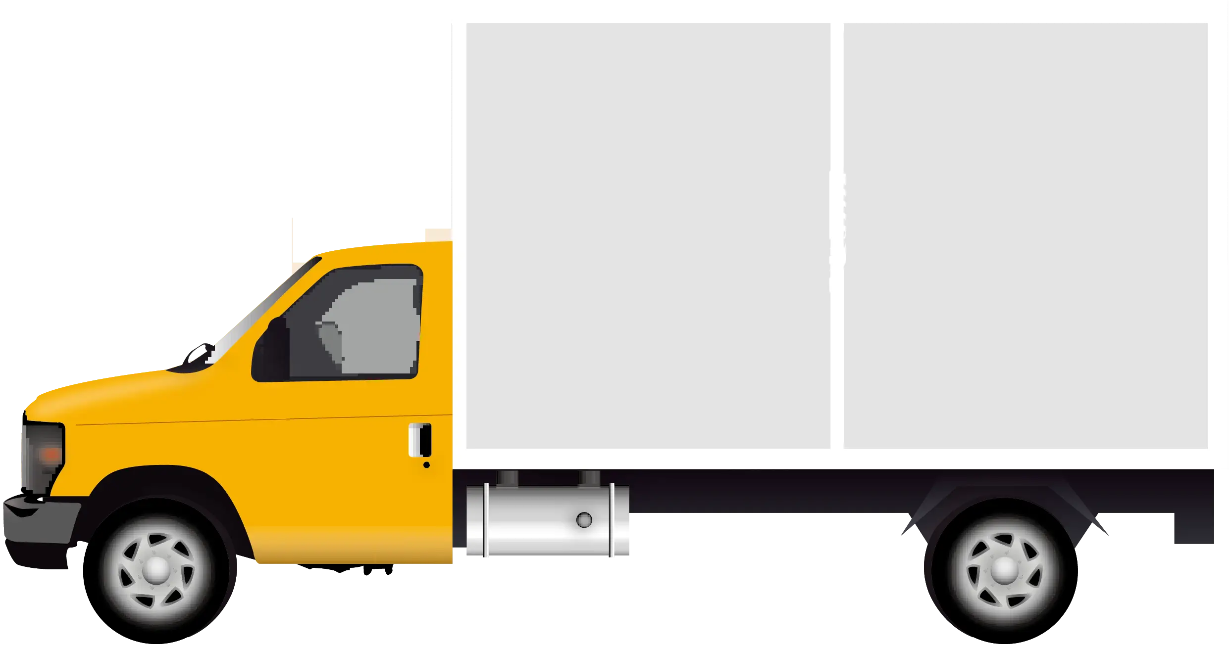 Yellow Delivery Truck Illustration