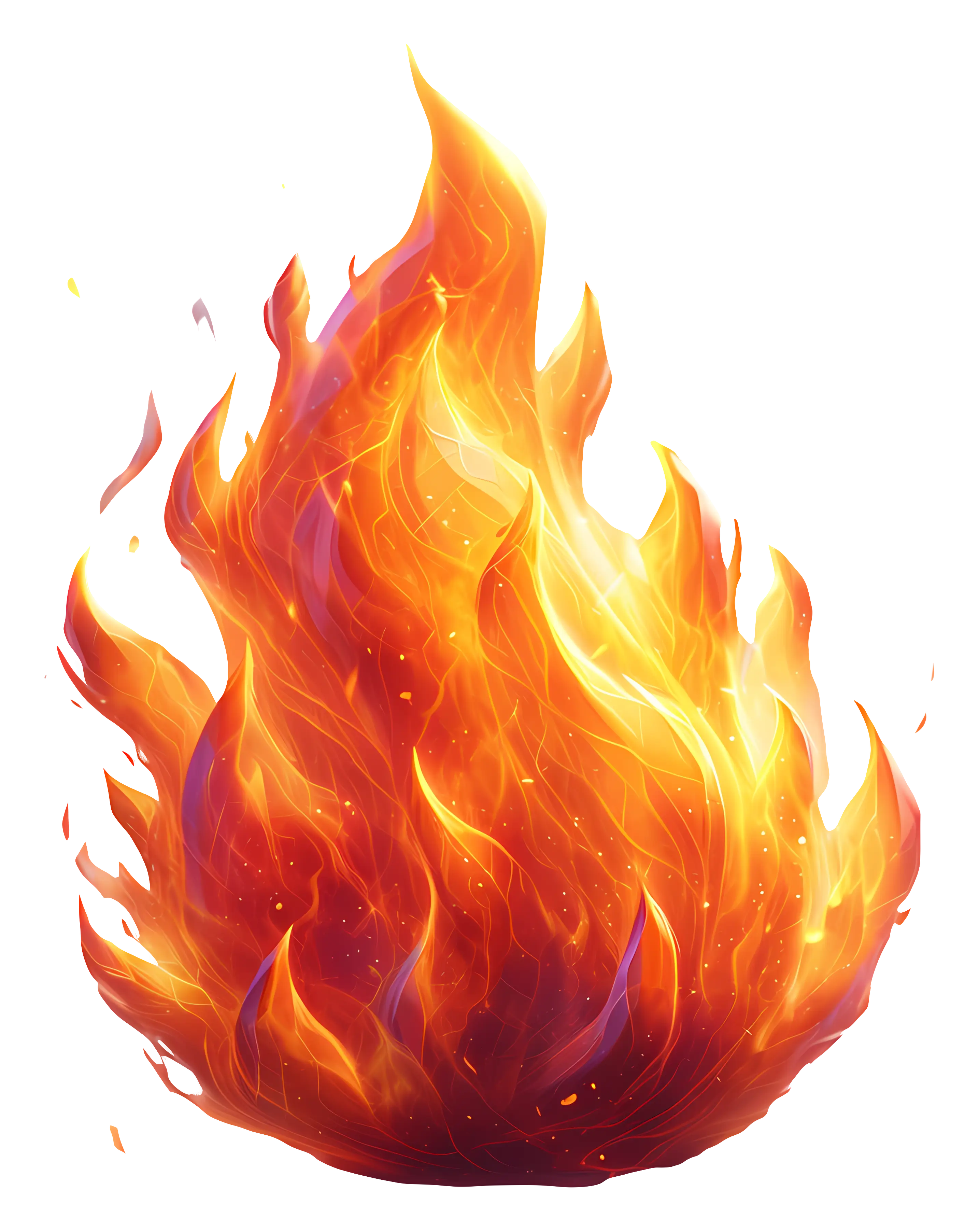Fiery Burning Flame Illustration