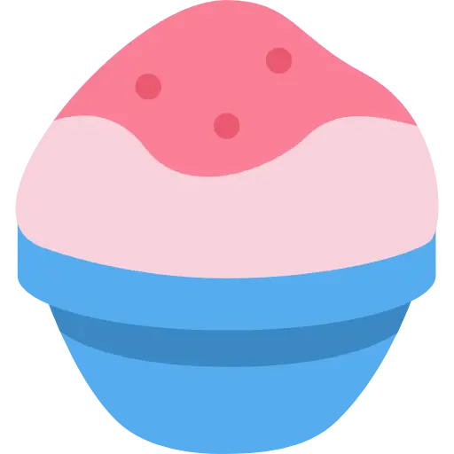Colorful Ice Cream in Cartoon Style
