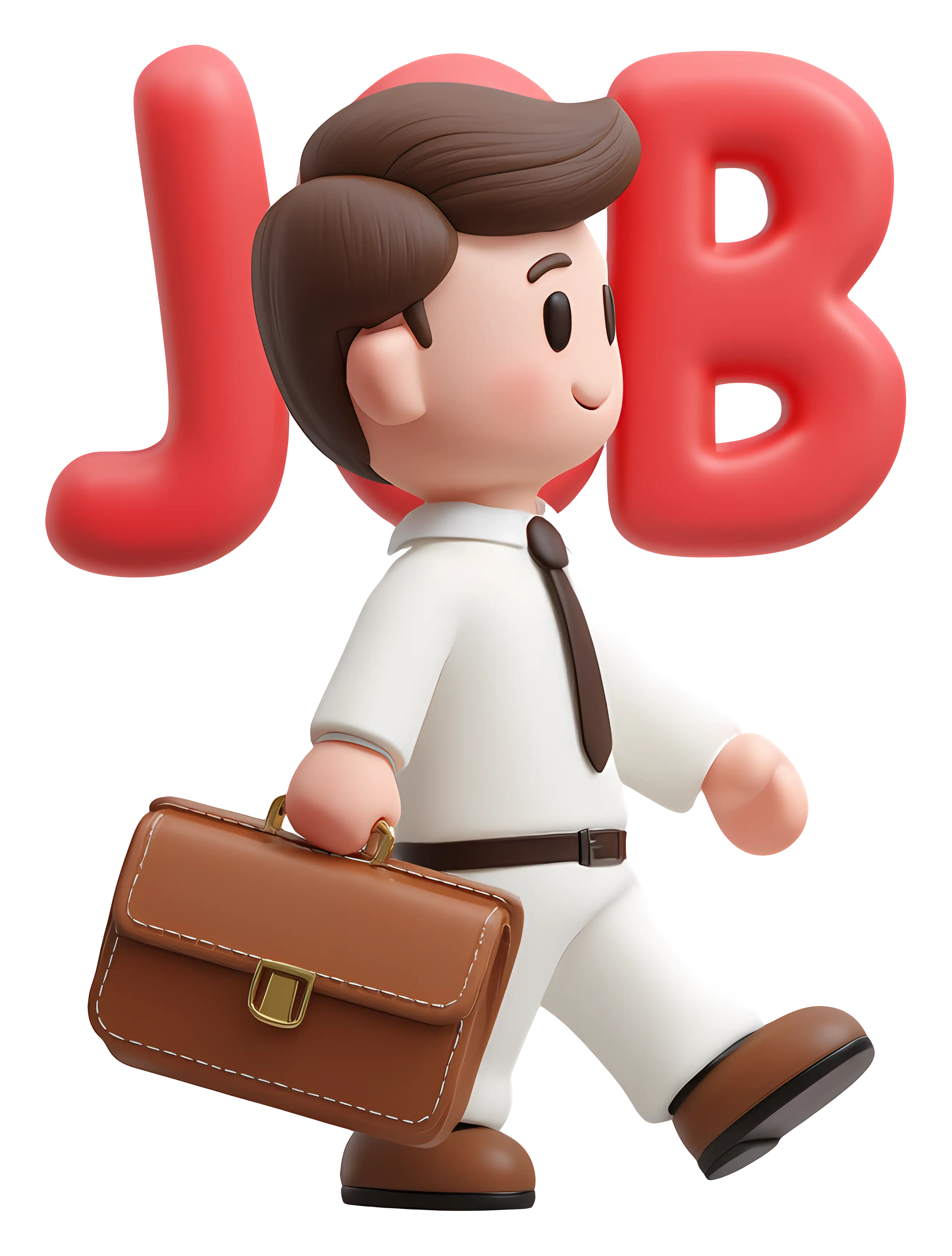 Cartoon Businessman with Briefcase