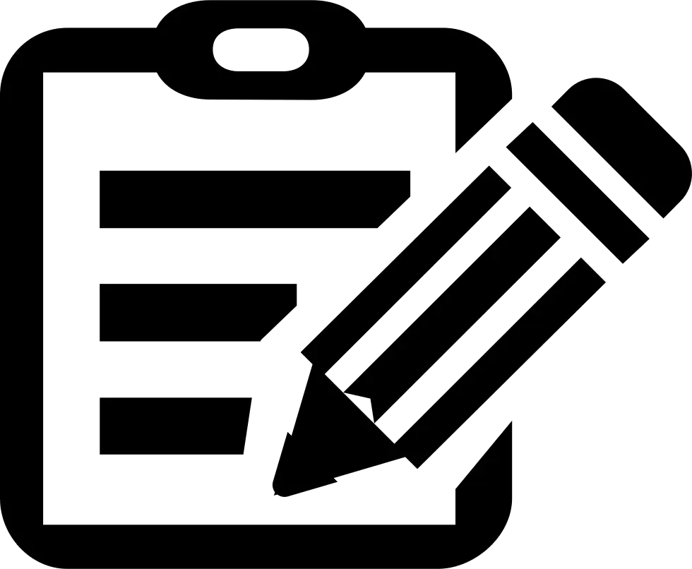 Clipboard and Pencil Icon Design