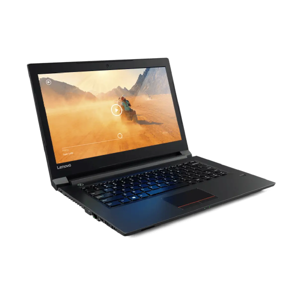 Sleek Laptop with Desert-Themed Screen