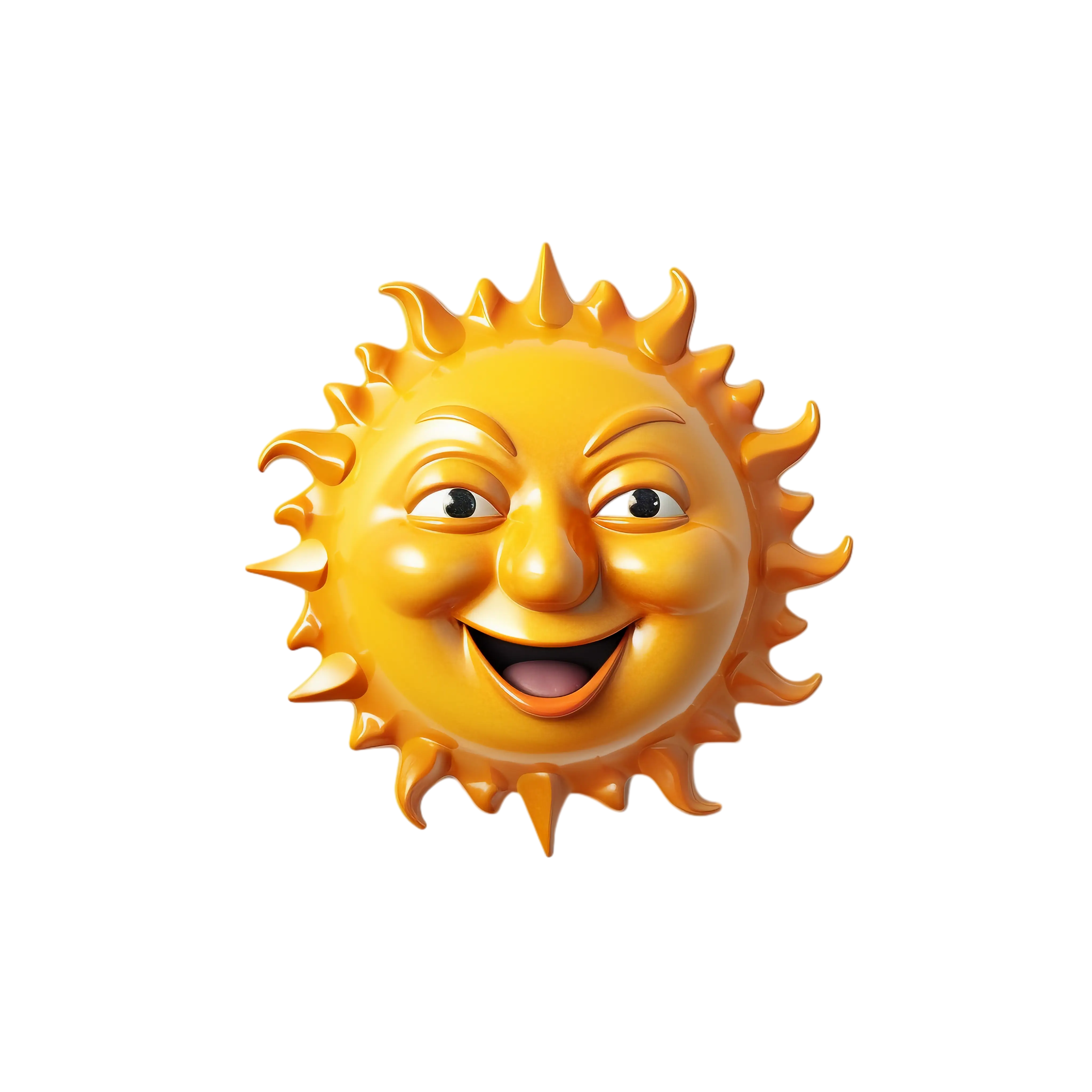 Cheerful Smiling Sun Illustration