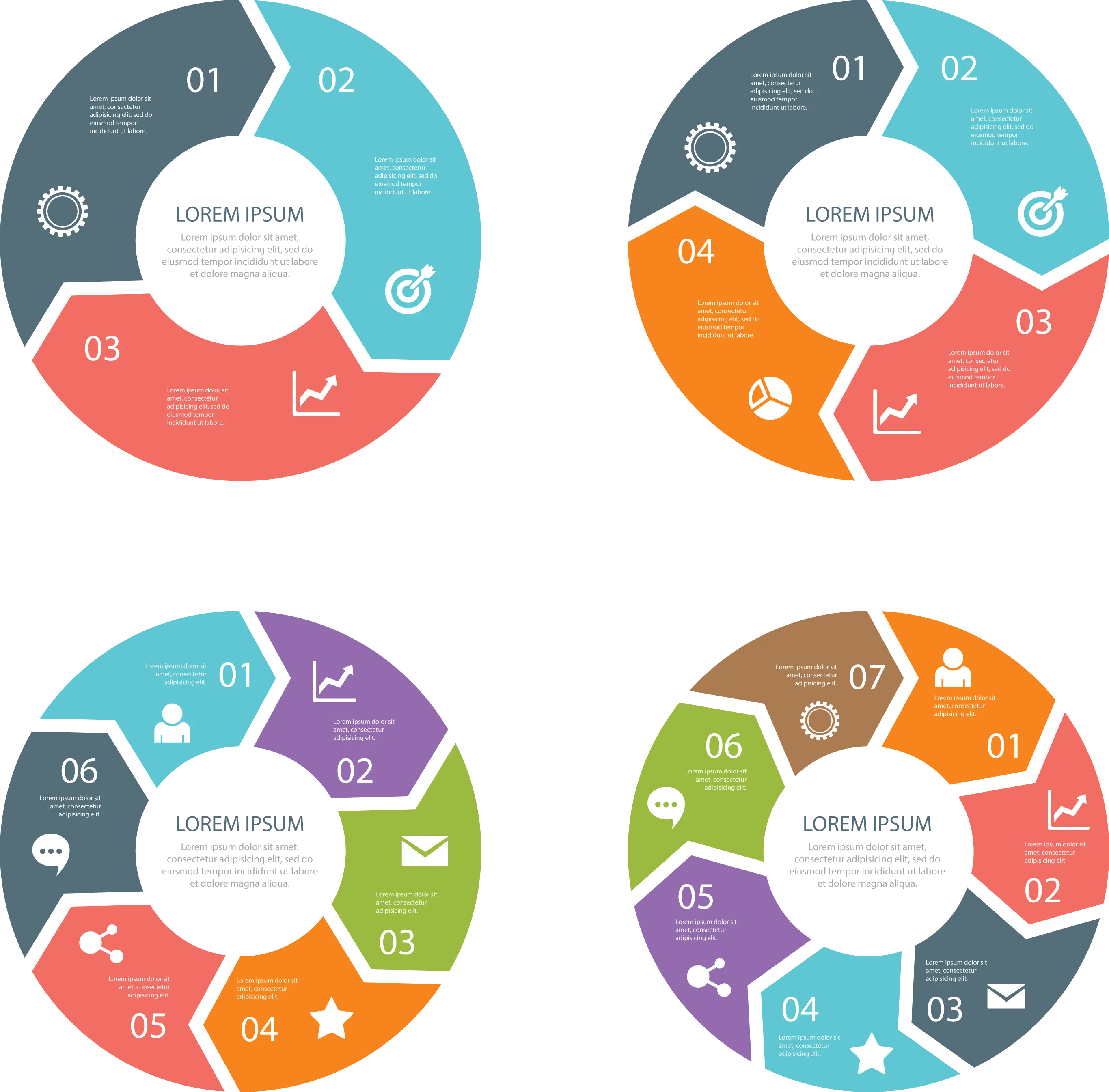 Colorful Infographic Circles for Data Presentation