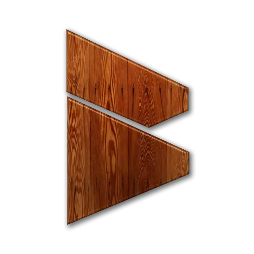 Wooden Play Button Icon