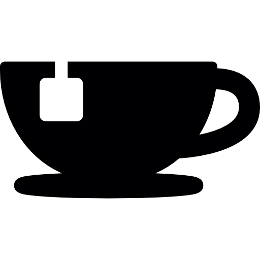 Tea Cup Silhouette for Beverage Icons