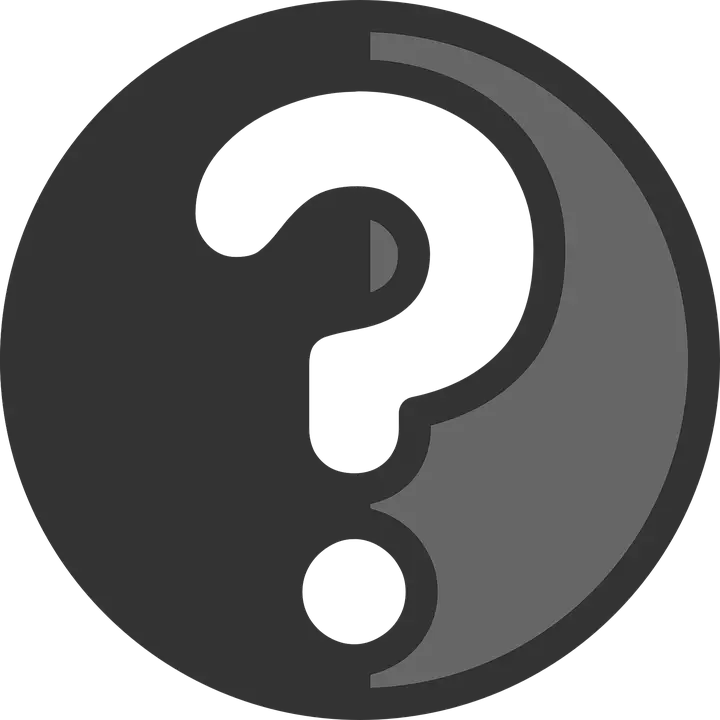 Black and White Question Mark Symbol