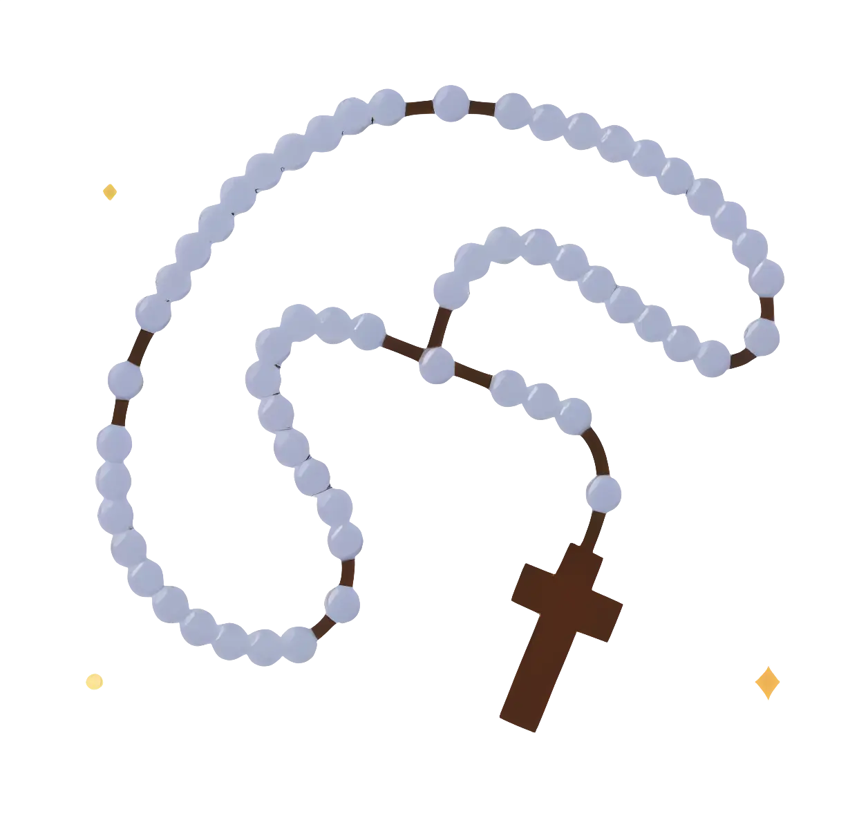 Rosary Beads with Cross for Prayer