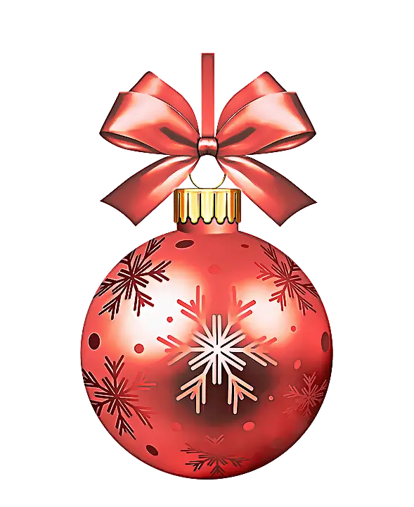 Red Christmas Ornament with Bow