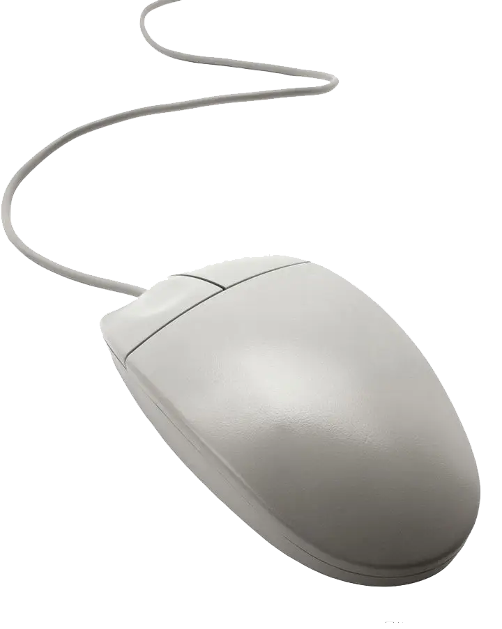 White Wired Computer Mouse