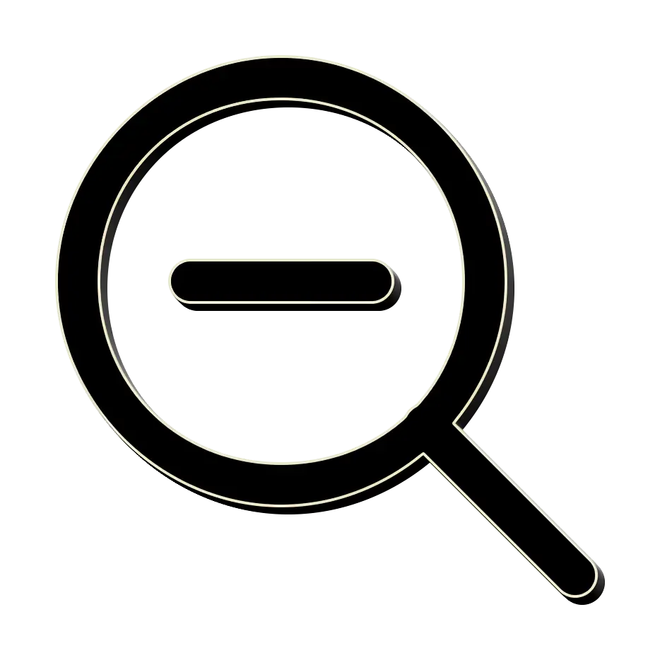 Black Zoom Out Icon