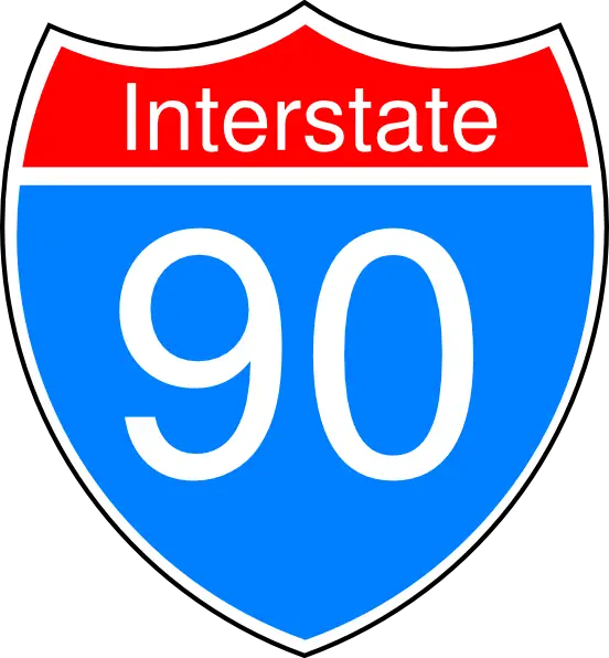 Interstate 90 Road Sign Logo