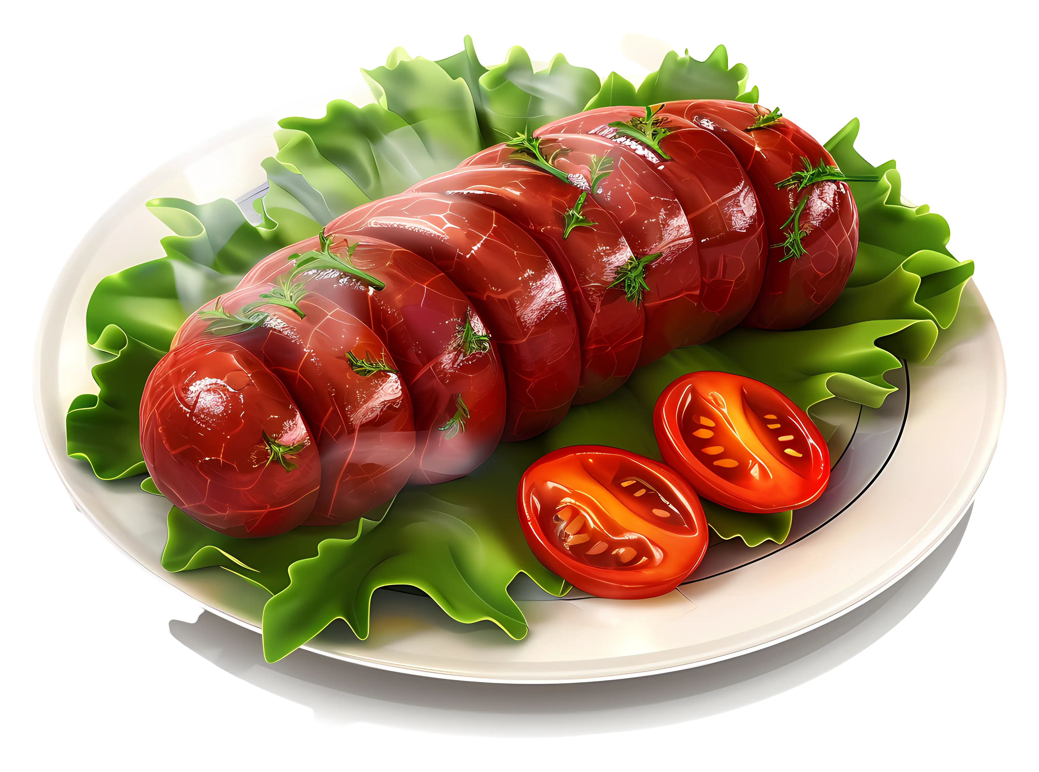 Sausage Dish Food Illustration