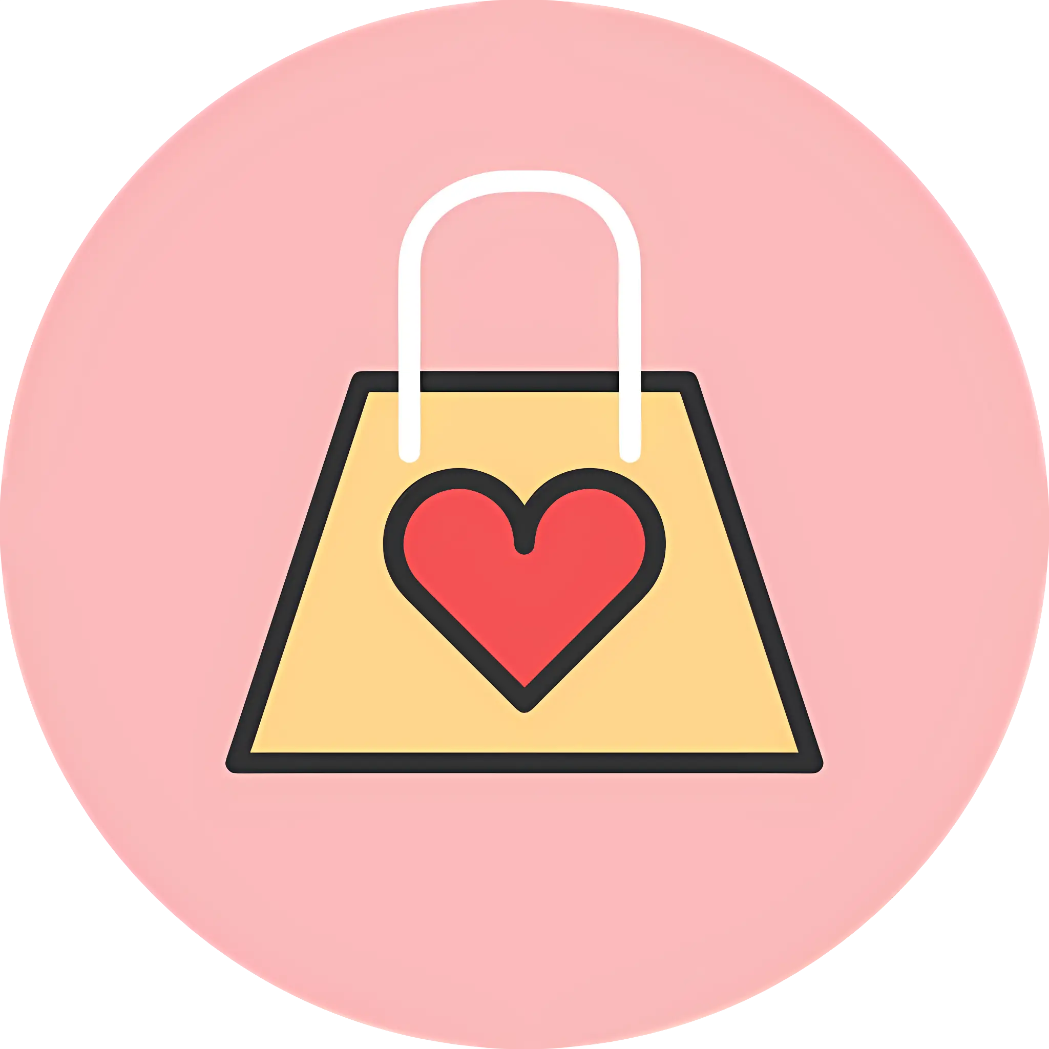 Shopping Bag with Heart Icon