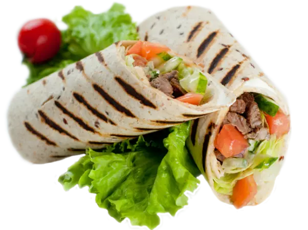 Vegetable and Meat Wrap