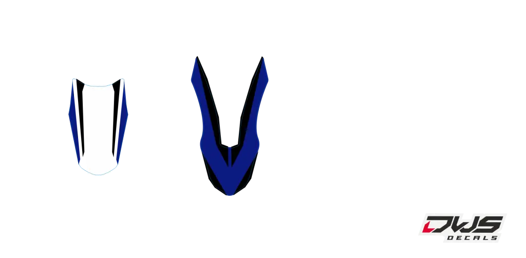 Blue and Black Decals for Custom Design