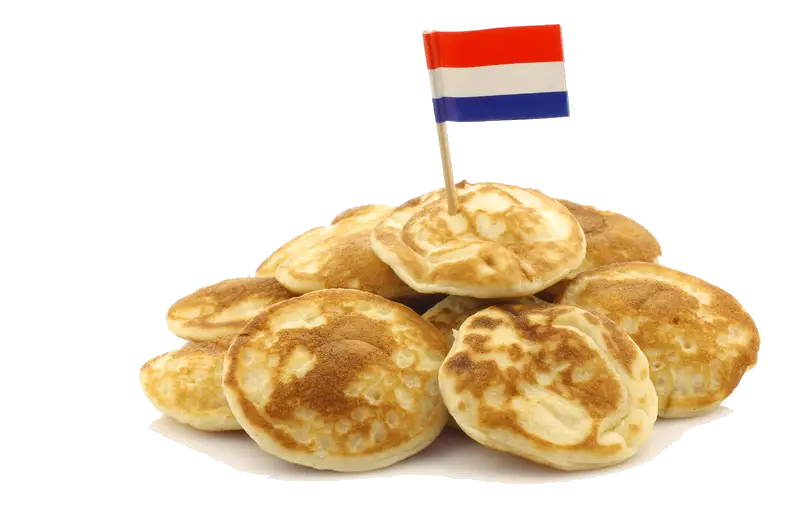 Delicious Dutch Poffertjes with Flag Decoration