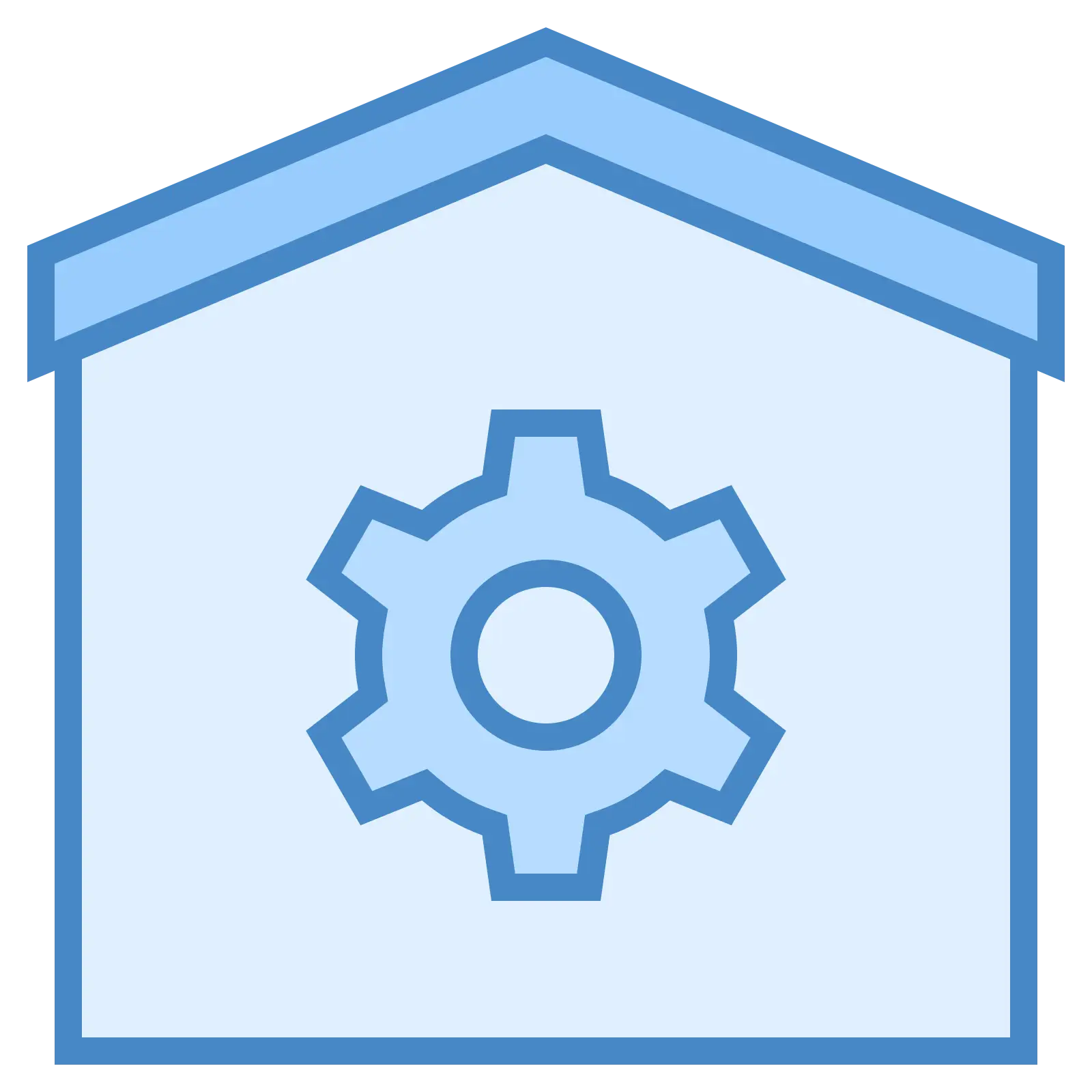 Gear Inside House Logo Design