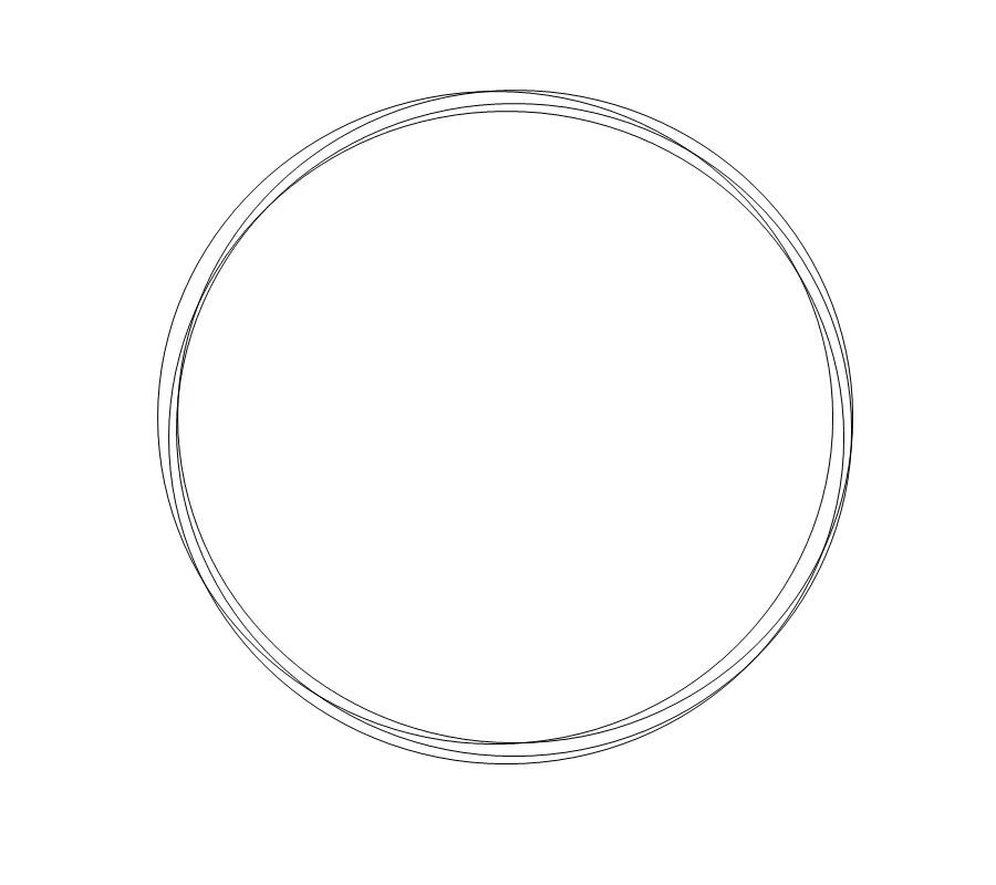 Simple Empty Circle Outline for Design