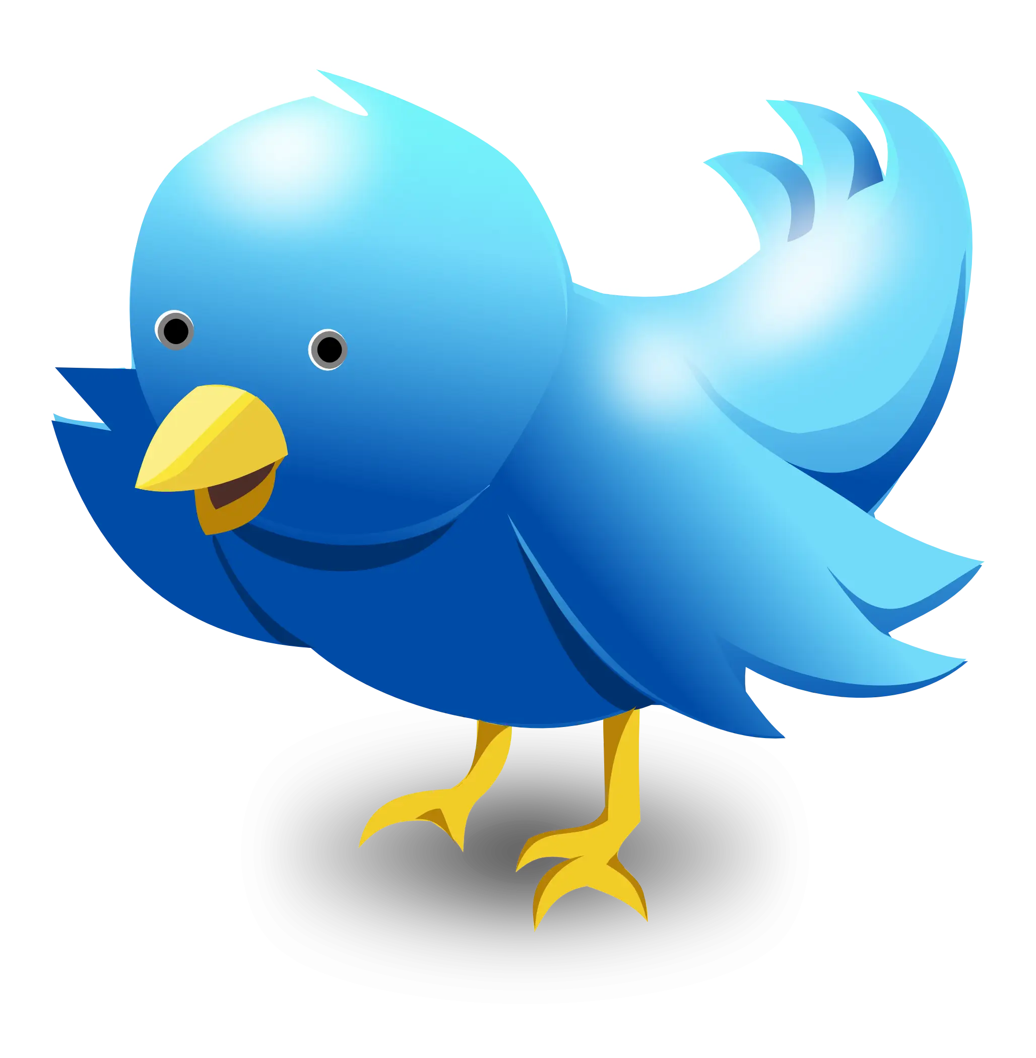 Blue Cartoon Bird Illustration