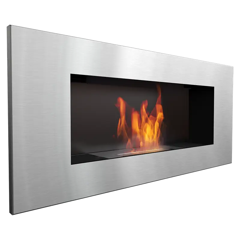 Modern Wall-Mounted Fireplace with Sleek Design