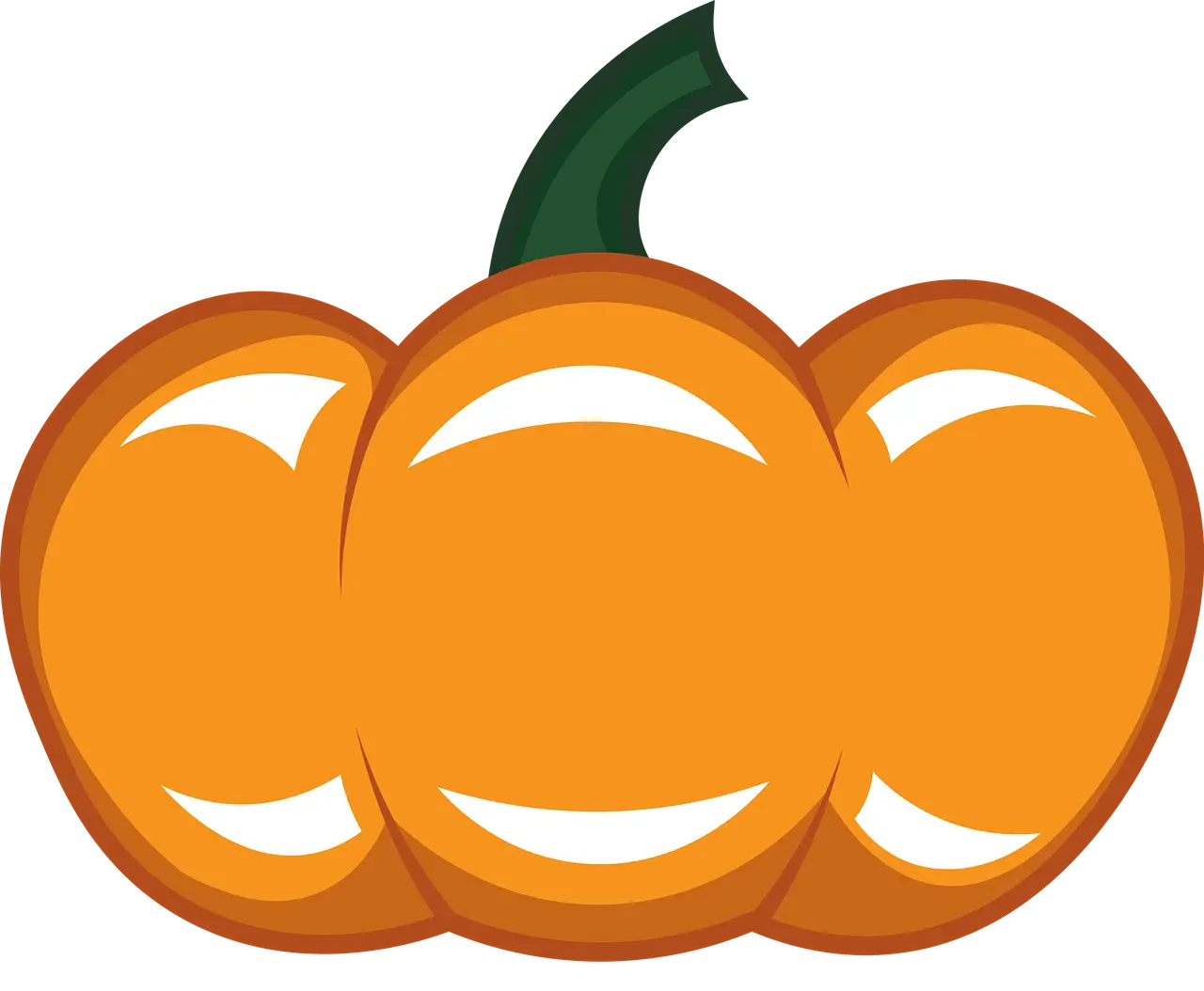 Cartoon Orange Pumpkin Illustration