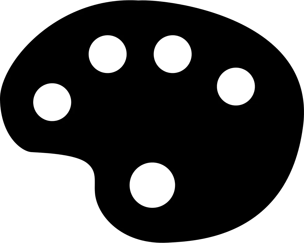 Black Color Palette Icon for Artistic Design