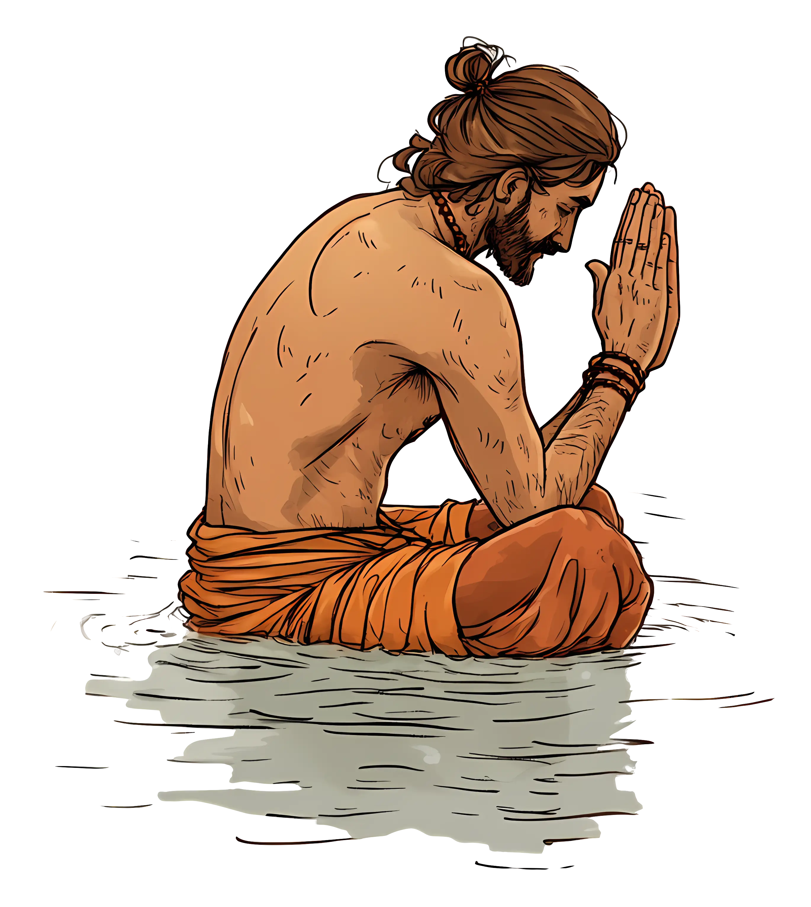 Man Praying in Water