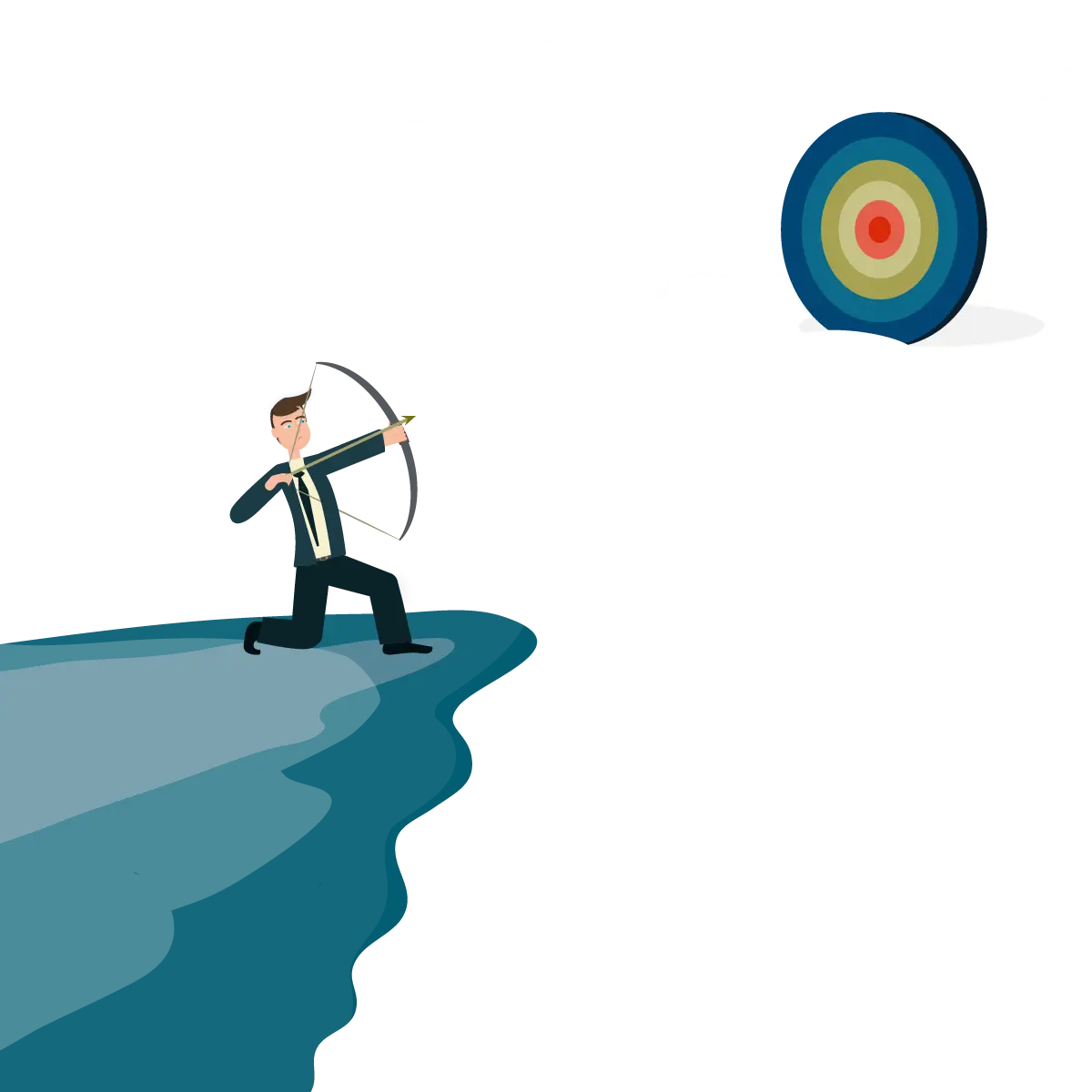 Archer Aiming at Target