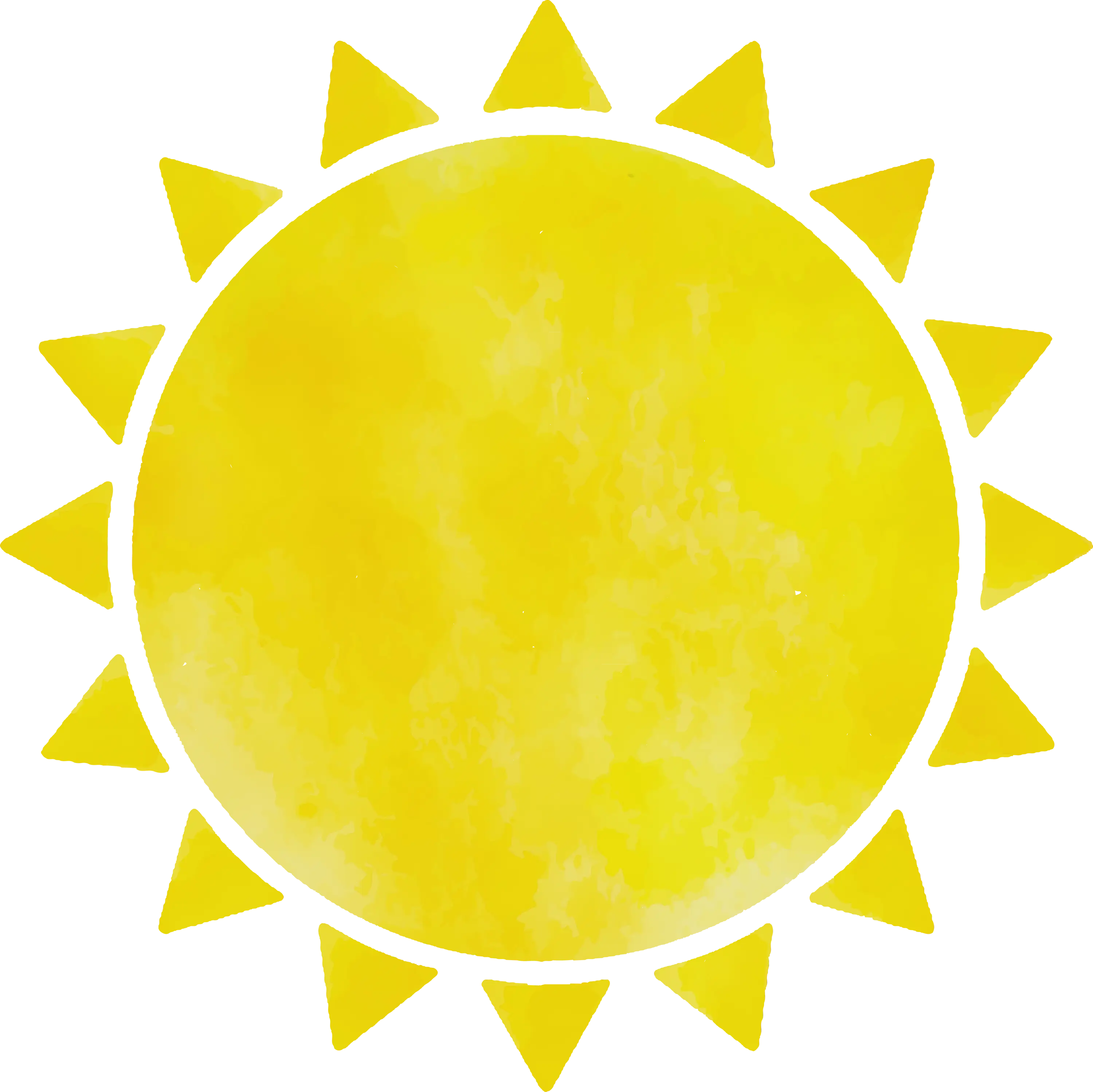 Bright Yellow Sun Illustration