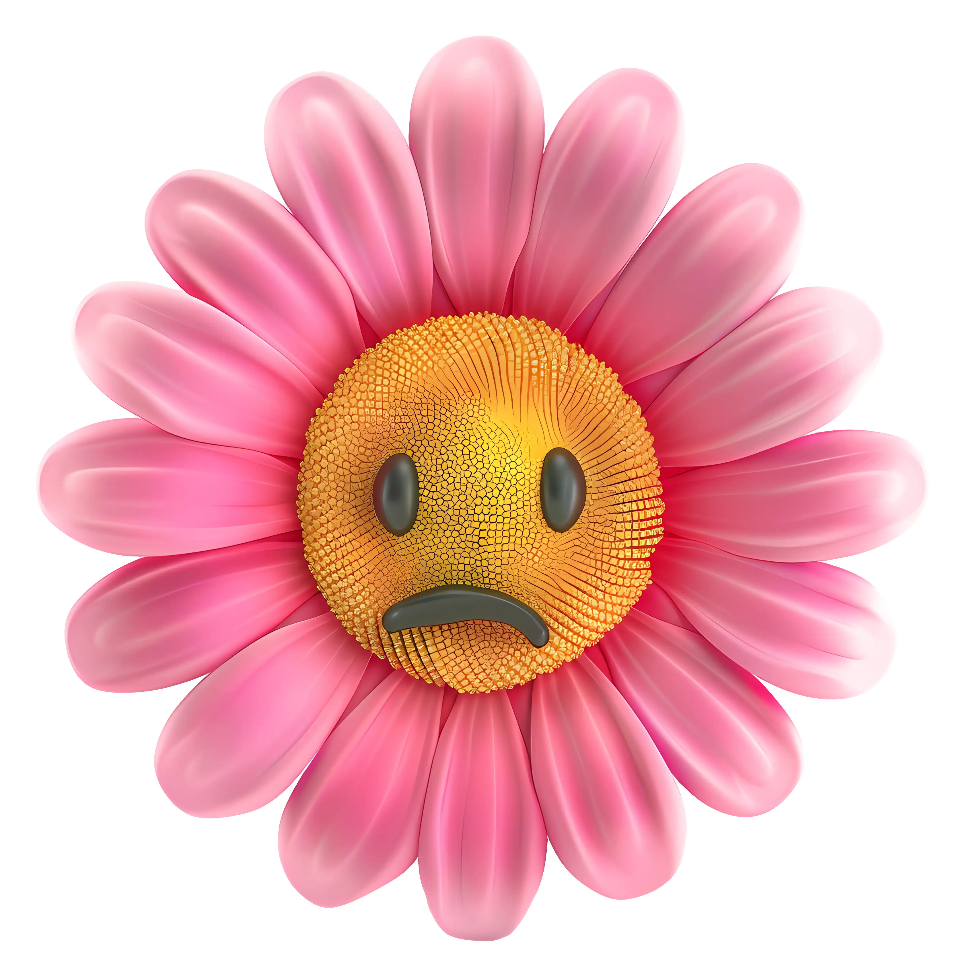 Sad Flower Emoji Illustration
