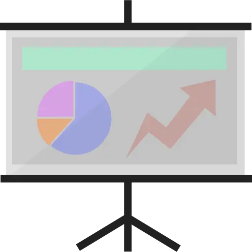 Business Presentation Board with Charts