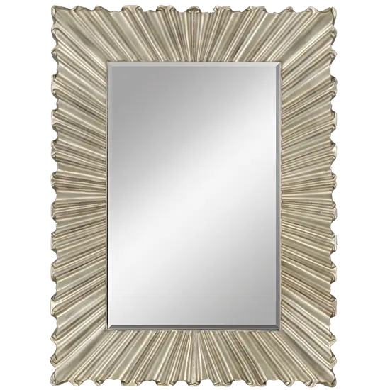 Rectangular Decorative Mirror with Sunburst Frame