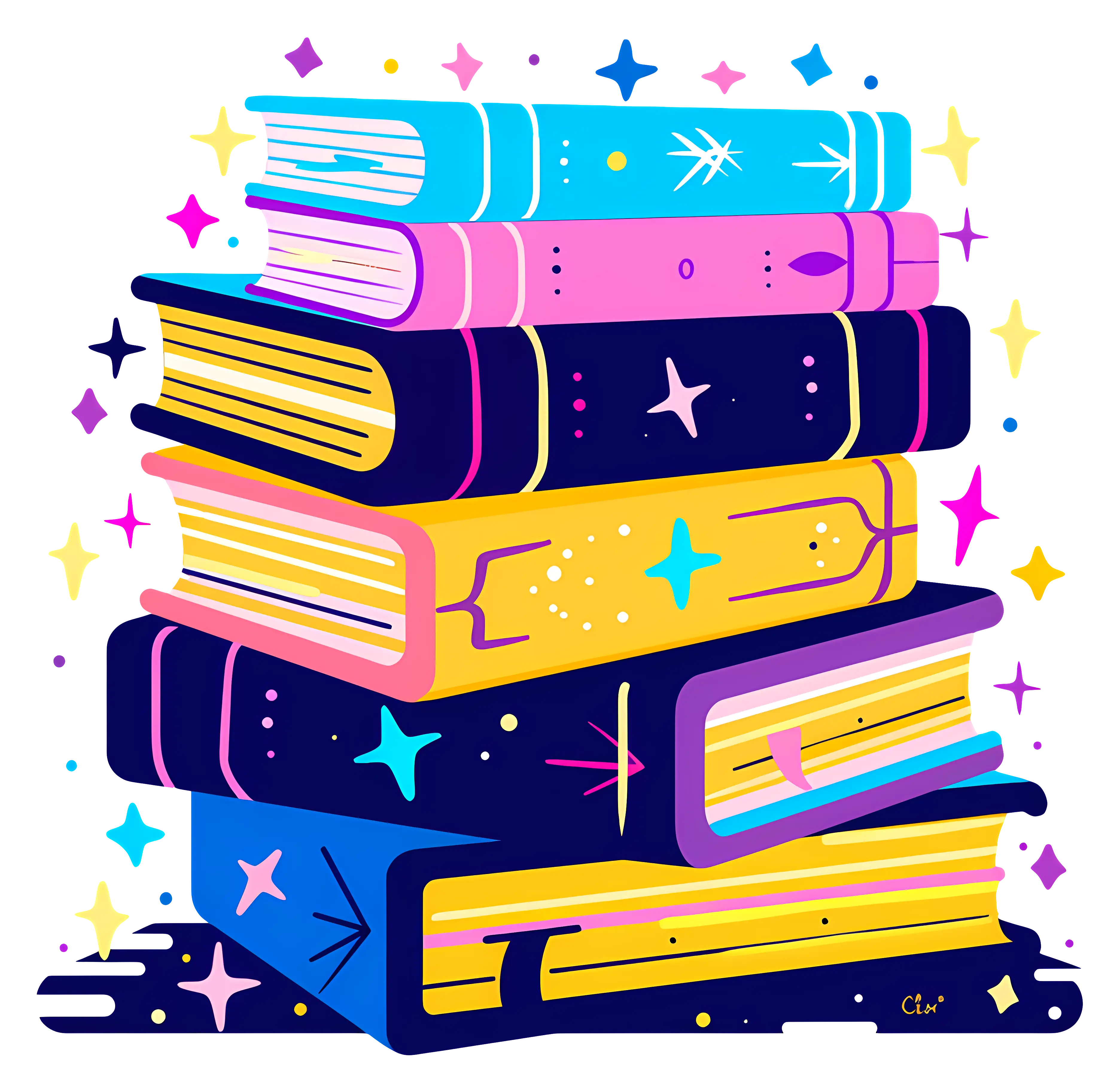 Colorful Stack of Books