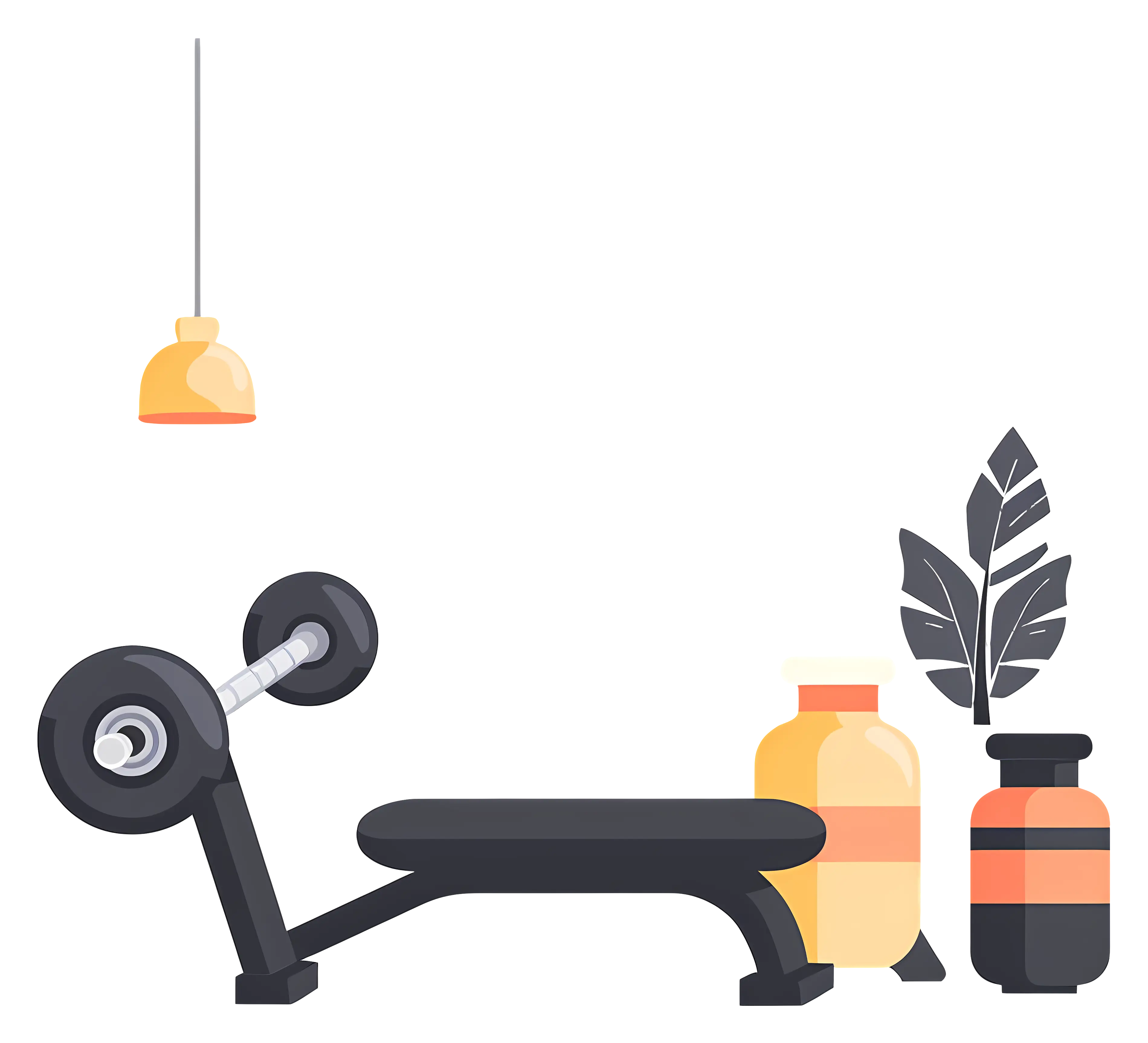 Weight Bench with Weights and Supplements
