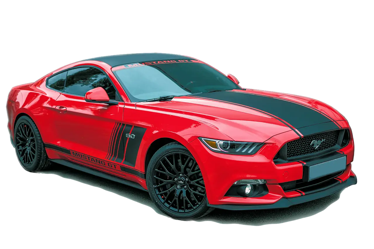 Sleek Red Sports Car on Transparent Background