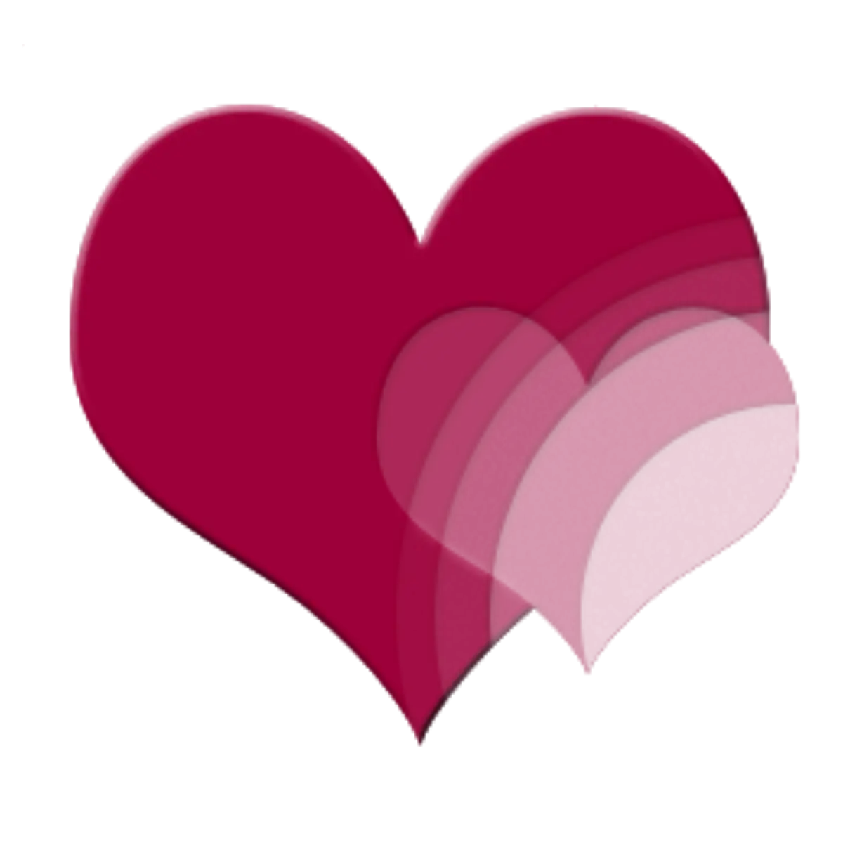 Romantic Red Heart with Gradient Overlay