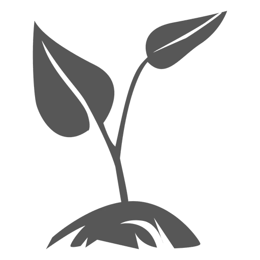 Simple Plant Sprout Icon Illustration