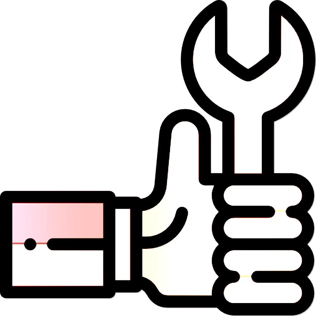 Wrench and Thumbs Up Icon