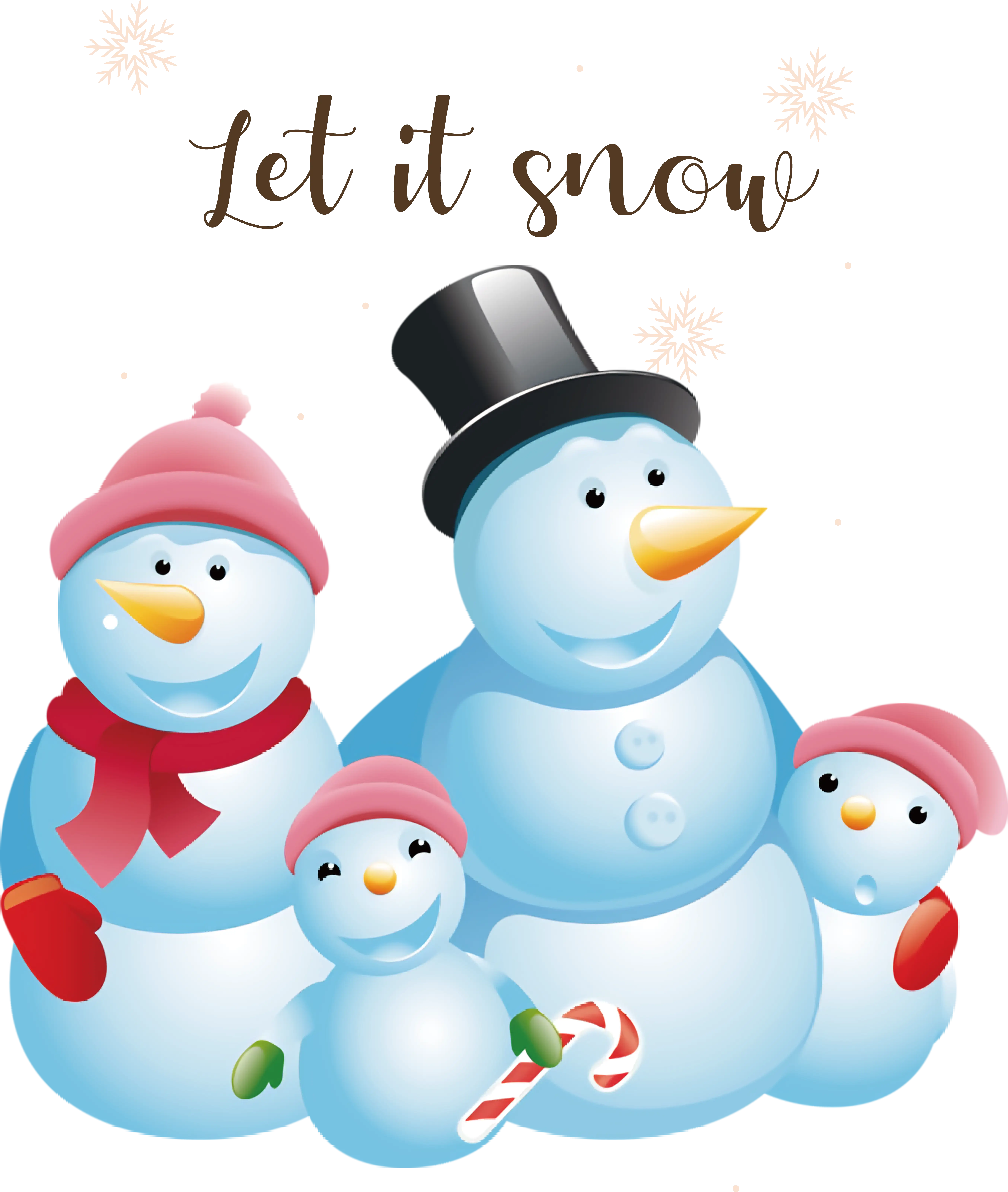Snowman Family for Christmas Decoration