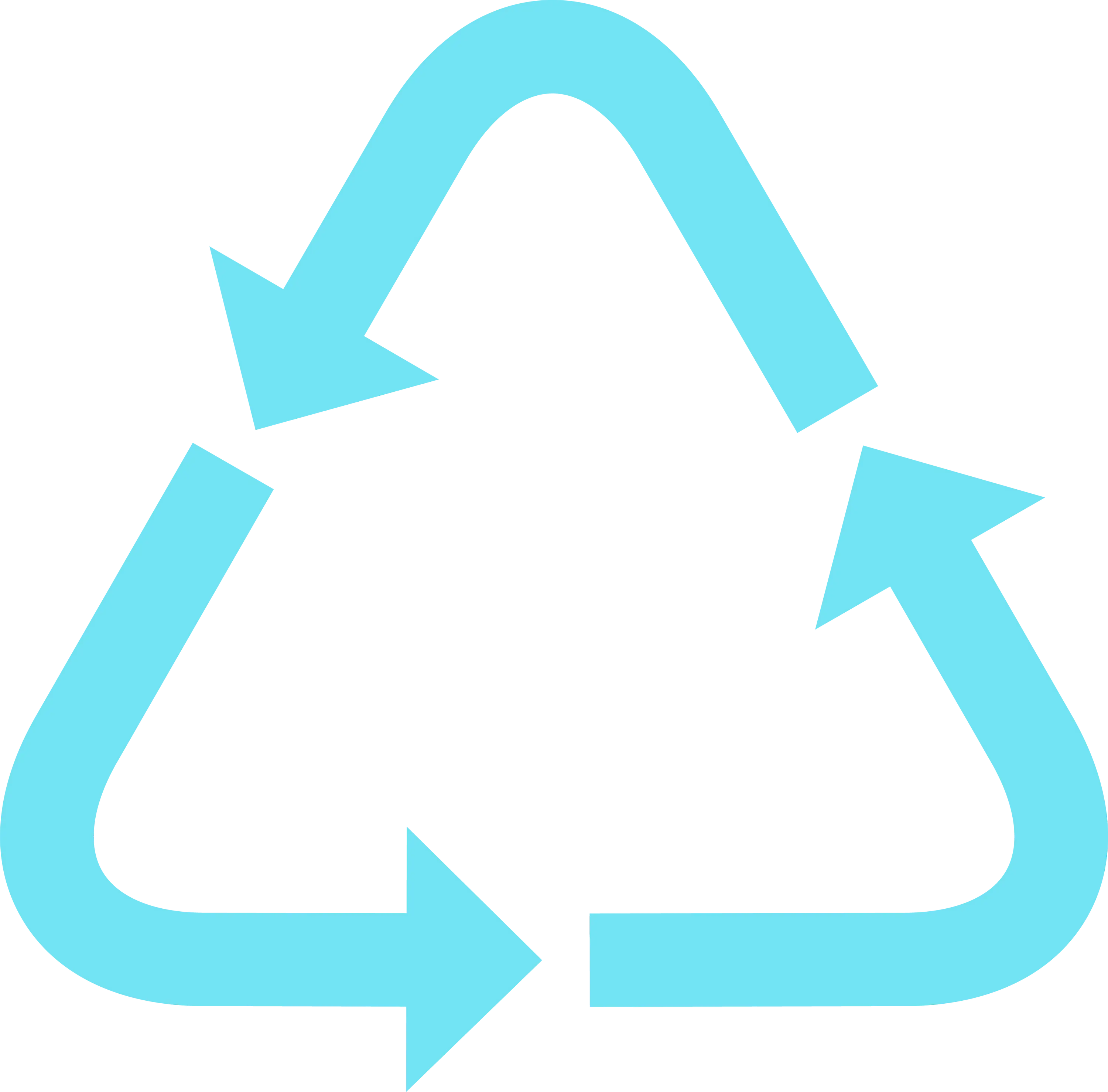 Blue Recycling Symbol Illustration