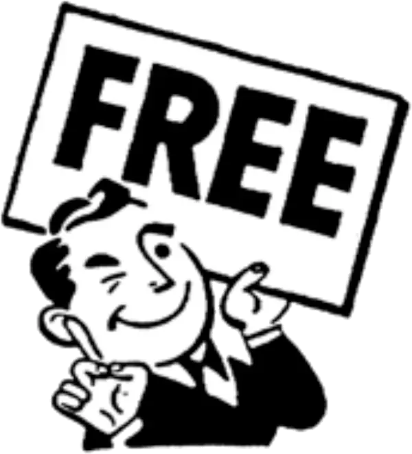 Free Sign Illustration in Cartoon Style