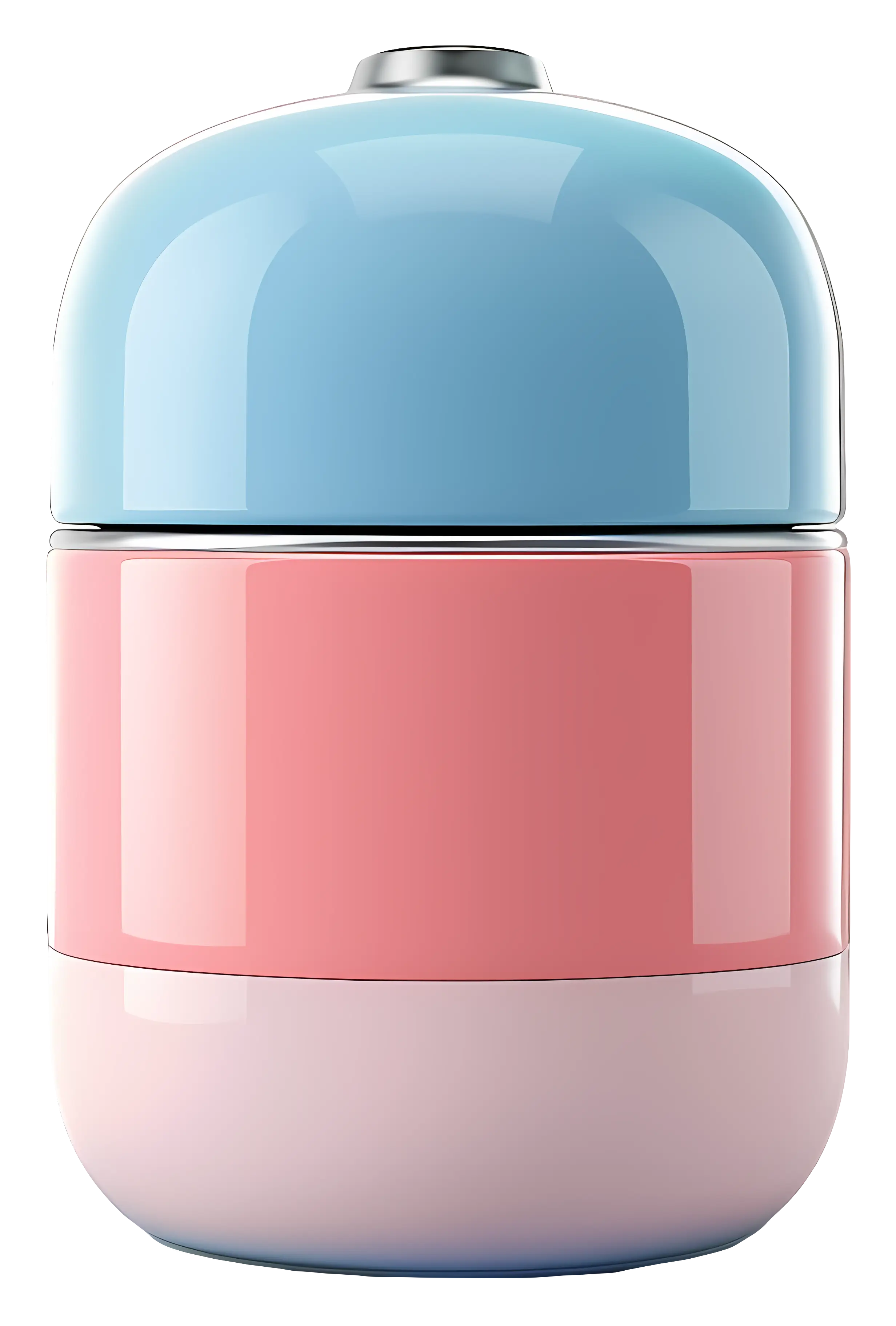 Stacked Blue and Pink Containers