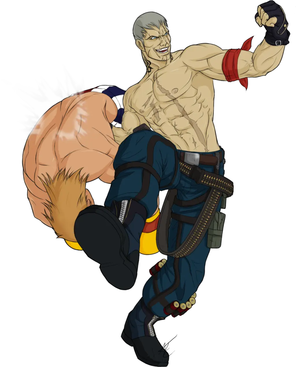 Fighting Characters in Action Pose