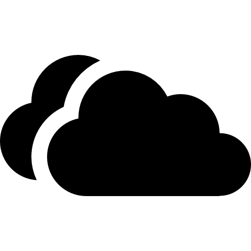 Black Cloud and Moon Icon