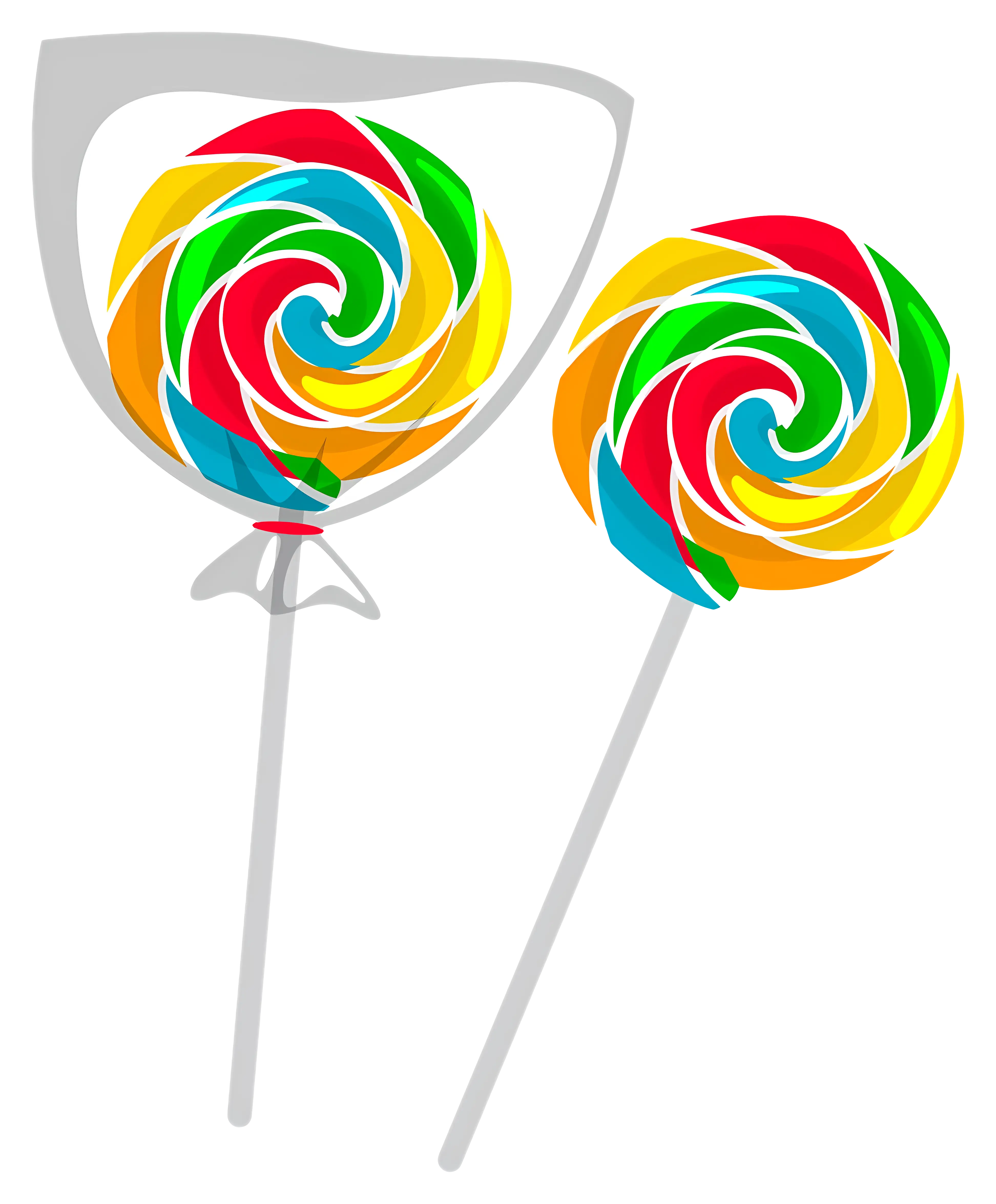 Colorful Spiral Lollipops Illustration